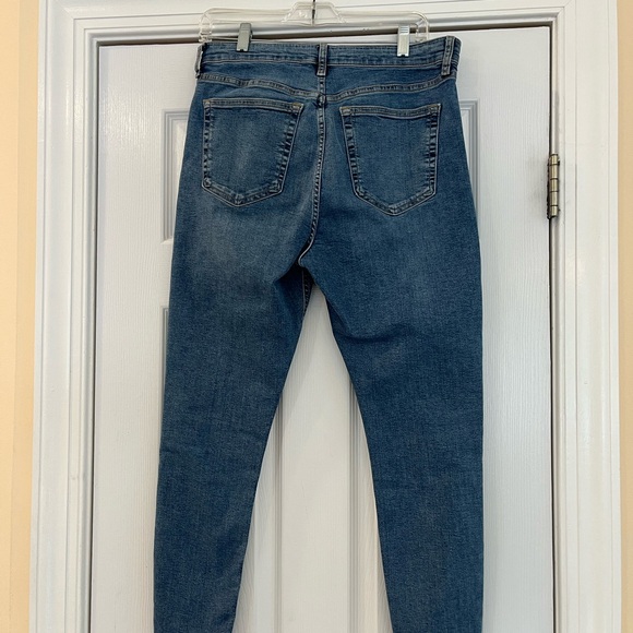 NWOT Topshop Blue Skinny Jeans High-Waisted size 30 12/14 purchased Nordstrom - Picture 7 of 8